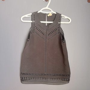 Japna Black Cut-Out Sleeveless Summer Top With Button Closure at Back, Size SM.